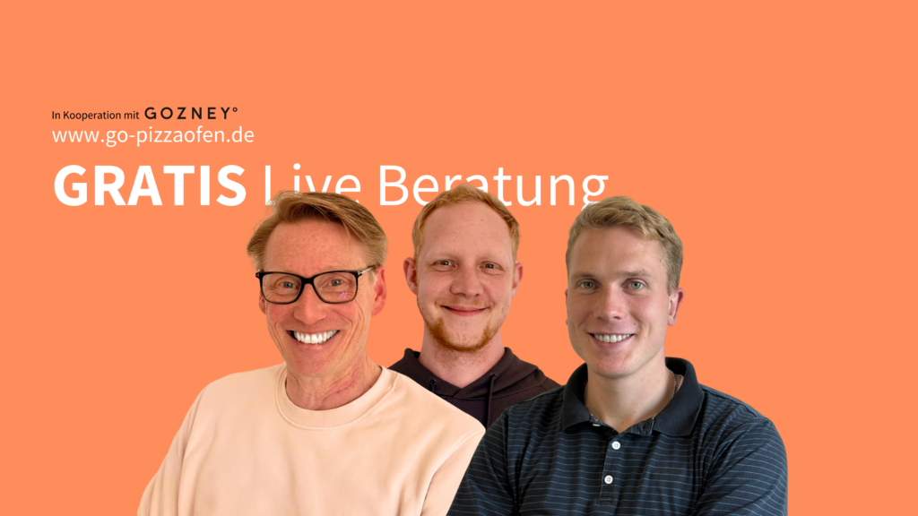 Kostenlose Live-Beratung durch das Expertenteam von go-pizzaofen.de – persönliche Unterstützung und kompetente Beratung rund um Gozney Pizzaöfen und Zubehör.