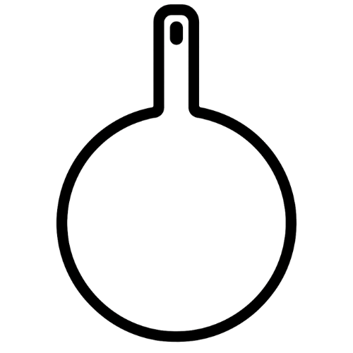 Rundes Pizza Servierbrett Icon