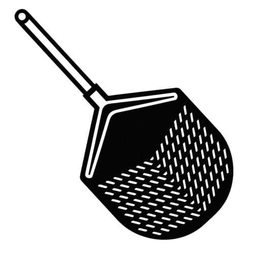 Icon eines perforierten Balance Pizzaschiebers