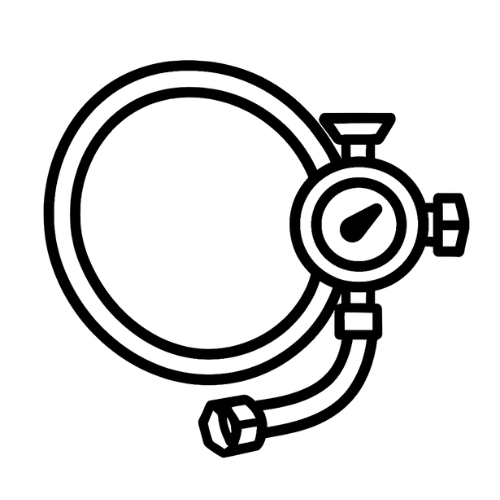 Icon eines Gasdruckreglers mit Manometer für den Gozney Dome XL Pizzaofen