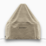 Gozney Dome XL Abdeckhaube in Beige mit Gozney Logo, freigestellt auf weißem Hintergrund
