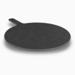Runder Gozney Pizza Servierteller mit Griff aus dunklem Material