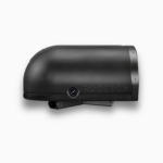 Schwarzer Gozney Roccbox Pizzaofen in seitlicher Ansicht auf weißem Hintergrund