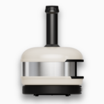 Seitenansicht des Gozney Dome XL Pizzaofens in Cremeweiß