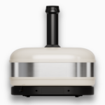 Rückansicht des Gozney Dome XL Pizzaofens in Cremeweiß