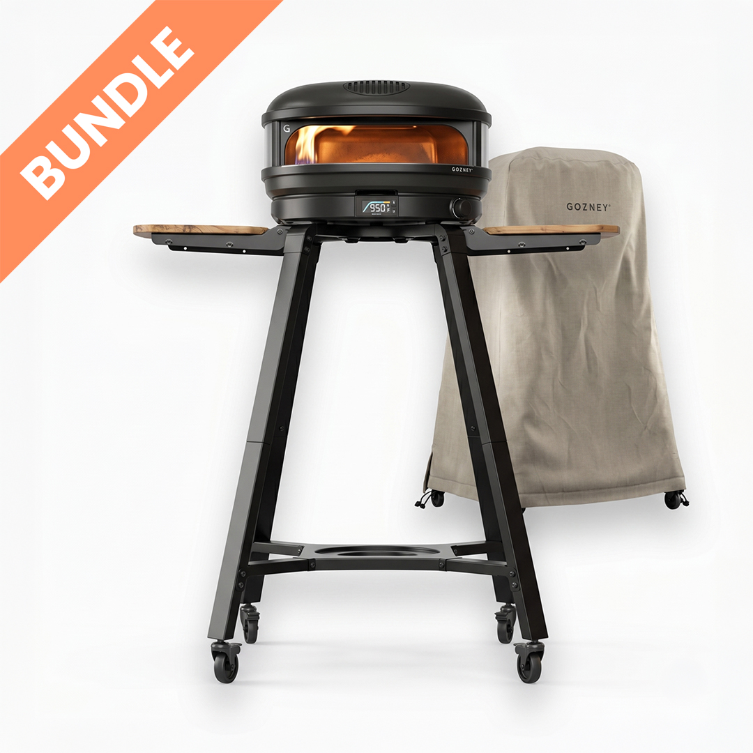 Gozney Arc Schwarz | Outdoor Wetterfest Set Bundle – Pizzaofen mit Ständer und Abdeckung Gozney Arc Schwarz Pizzaofen auf Ständer mit Schutzabdeckung – Outdoor Wetterfest Set Bundle für den Garten