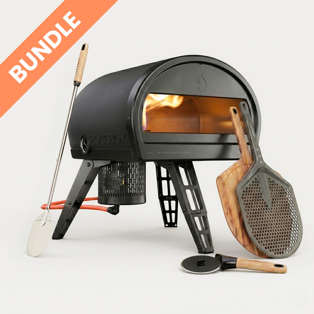 Gozney Roccbox Pronto Starter Set Bundle – Pizzaofen mit Pizzaschaufel, Pizzaschneider und Wendebesteck als Einsteiger-Komplettset